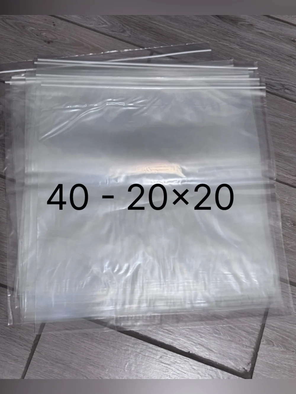 ✨ Airtight ✨40ct. 20x20 Poly Resealable Zip Plastic Bags - Clear
